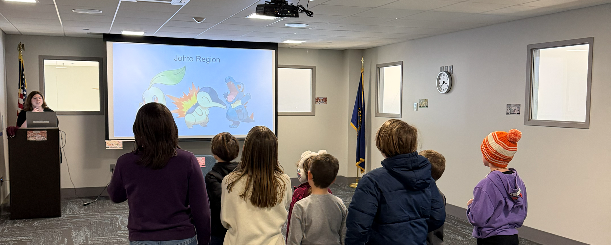 Pokémon Fan Club in the Meeting Room of the library.