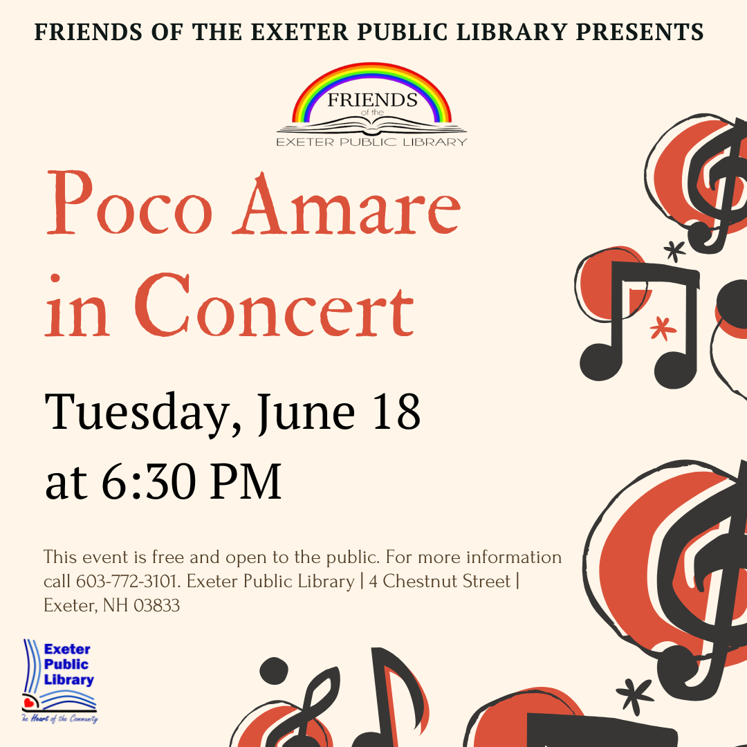 Poco Amare in Concert Tuesday, June 18 at 6:30 PM