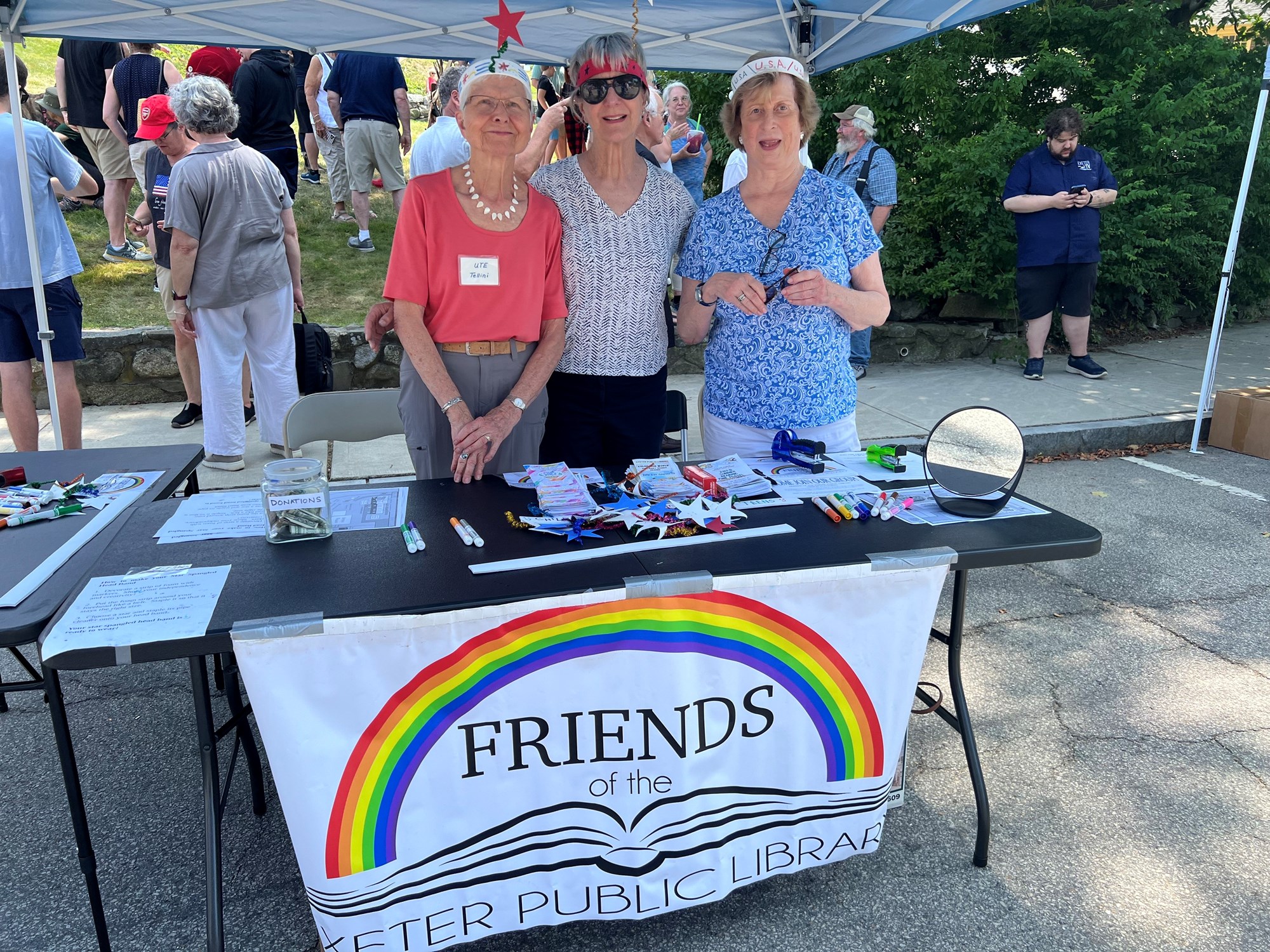 Members of the Friends of EPL at their booth at the American Independence Festival.