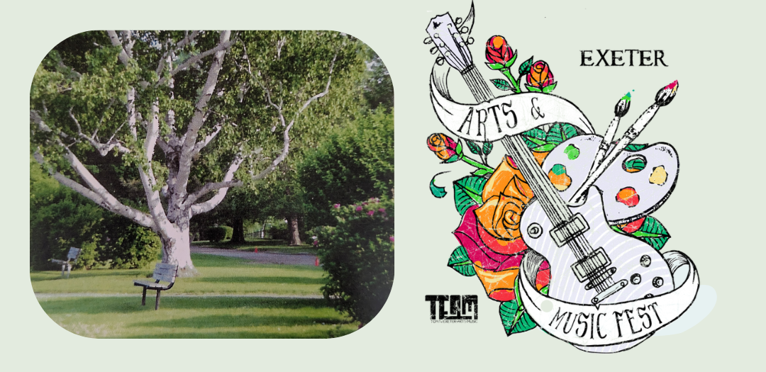 Birch Tree Party from 11 AM - 1 PM and TEAM's Arts & Music Fest from 10 AM - 1 PM at Swasey Parkway in Downtown Exeter on Saturday, May 16.