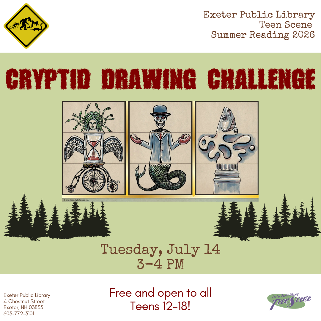Teen Tuesday: Cryptid Drawing Challenge on July 14.