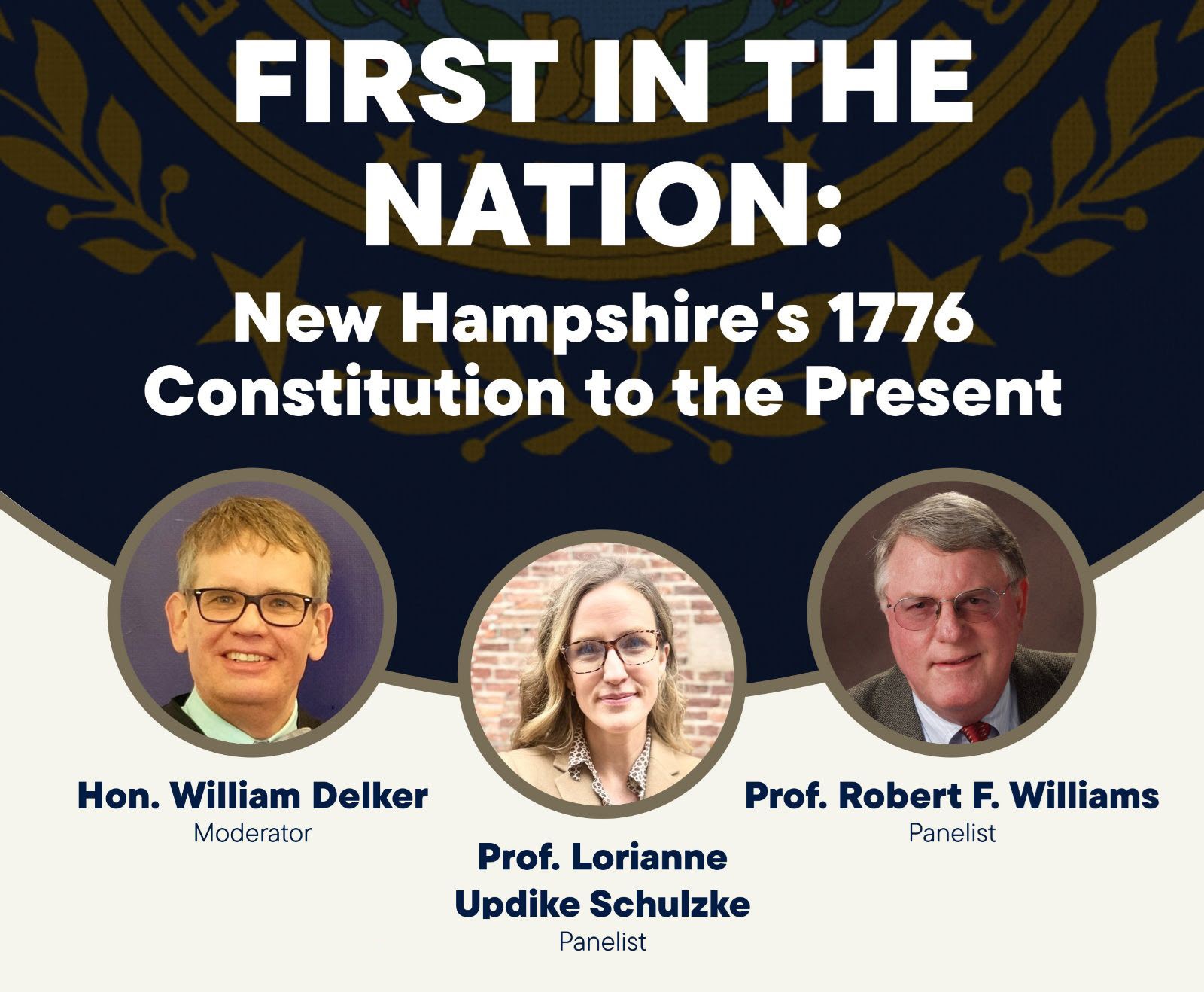 First in the Nation: New Hampshire's 1776 Constitution to the Present NH Humanities Zoom Program on Friday, May 29 at 5 PM. Registration is required.