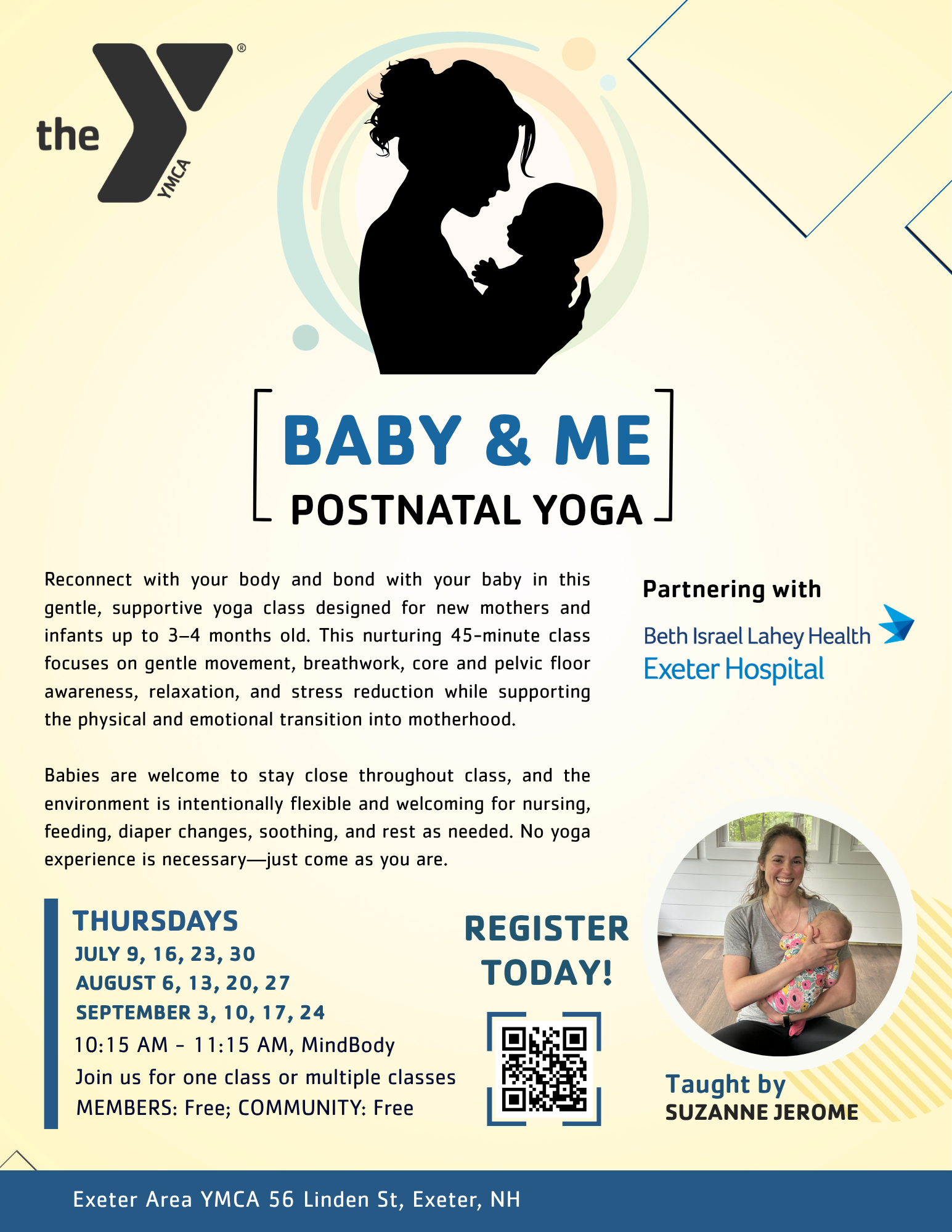 Baby & Me Postnatal Yoga at the YMCA
