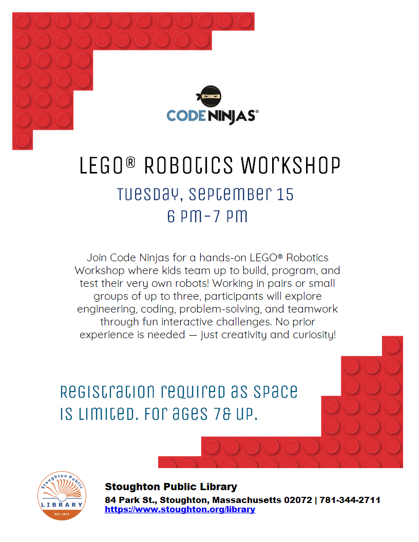 Code Ninjas Lego Robotics Workshop for ages 7 & up image