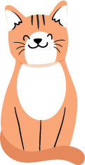Illustration of a cat sitting