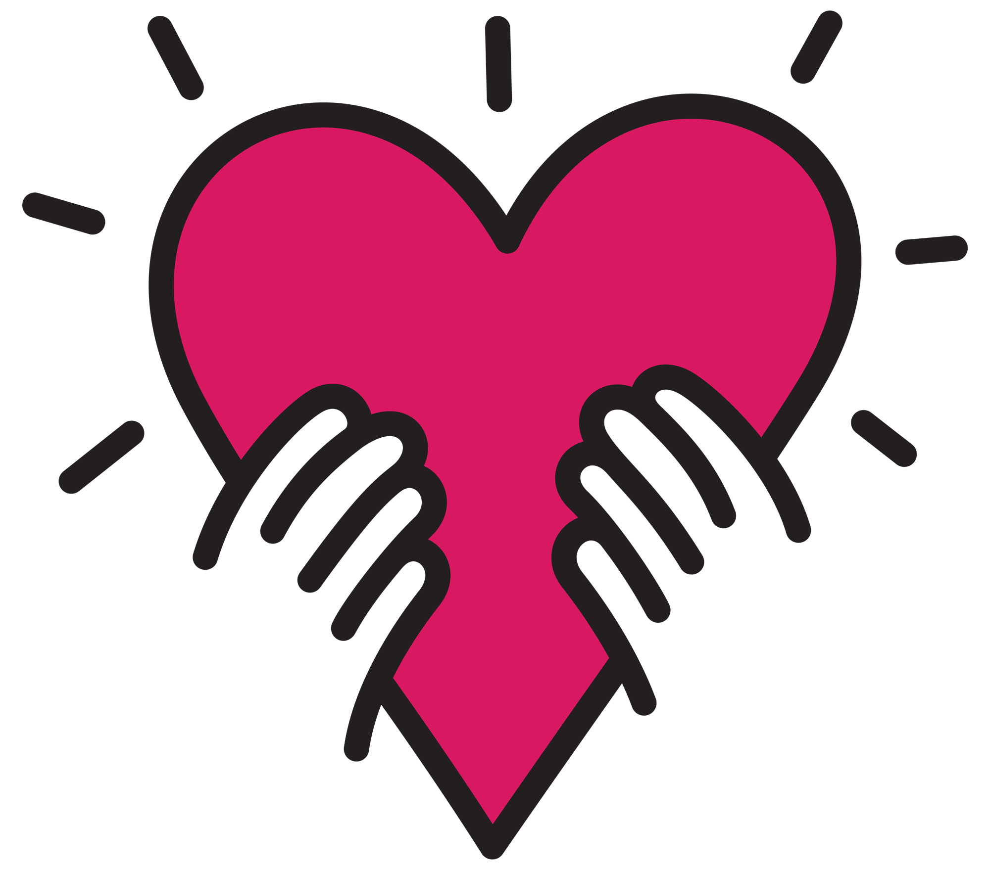 Icons - Hand with Heart - Pink