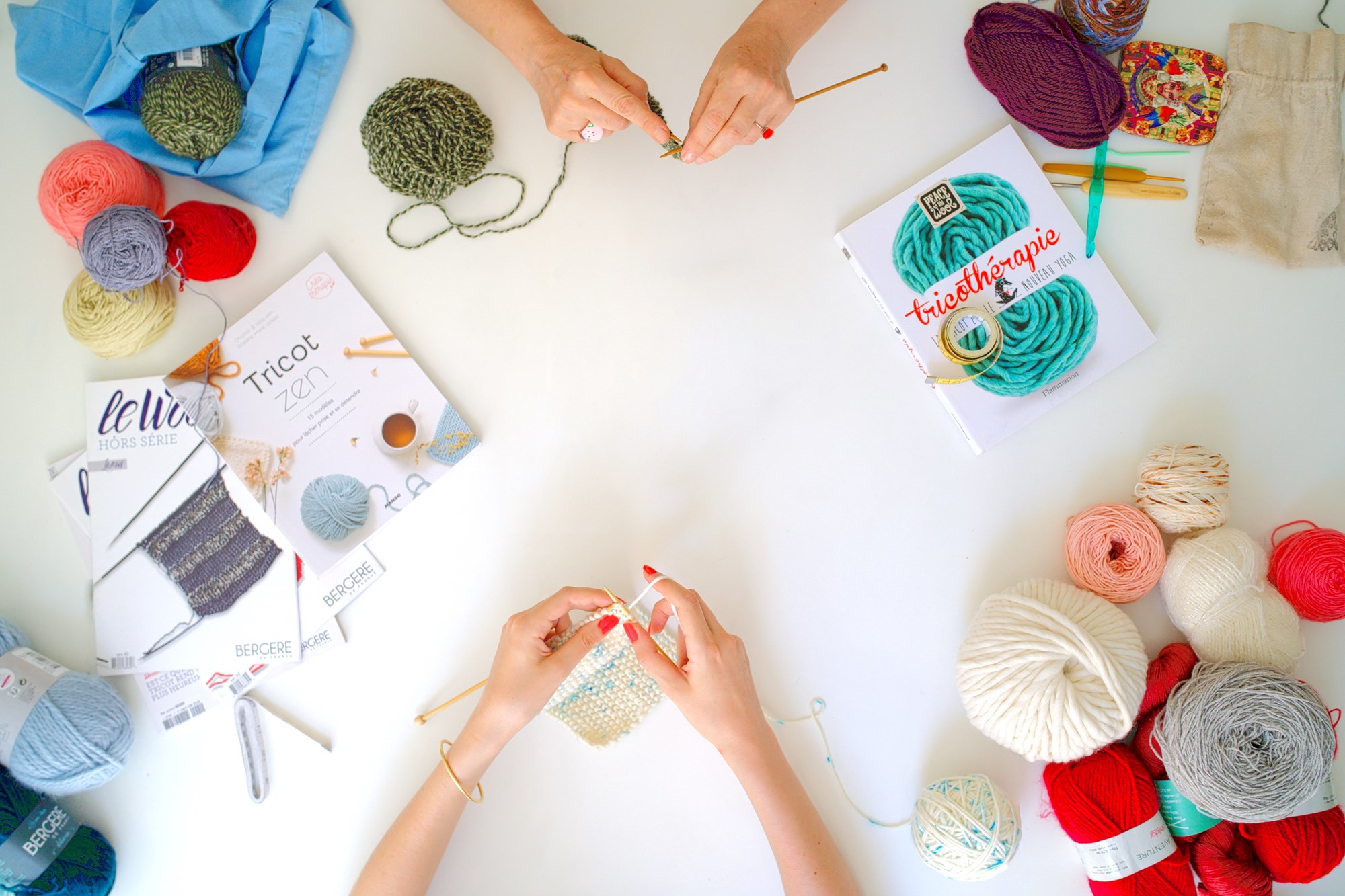 Hands Doing Yarn Crafts