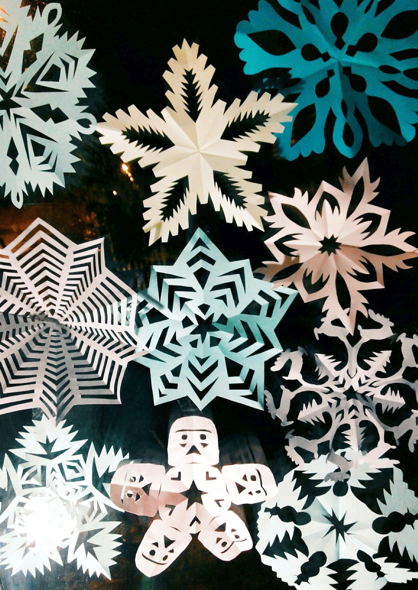 Paper snowflakes crafts winter christmas cut outs 2