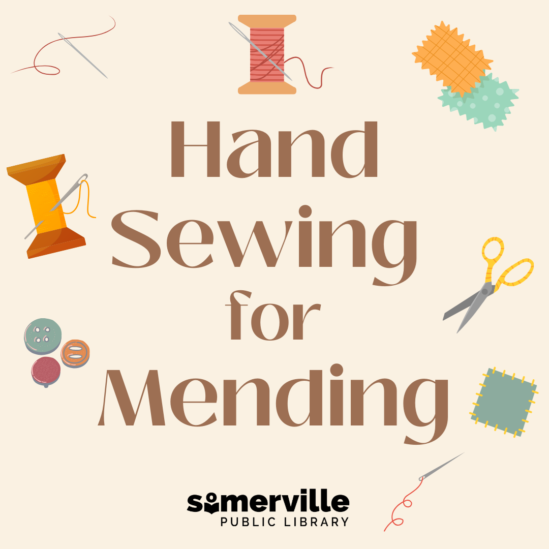 Transcript: Hand sewing for mending.