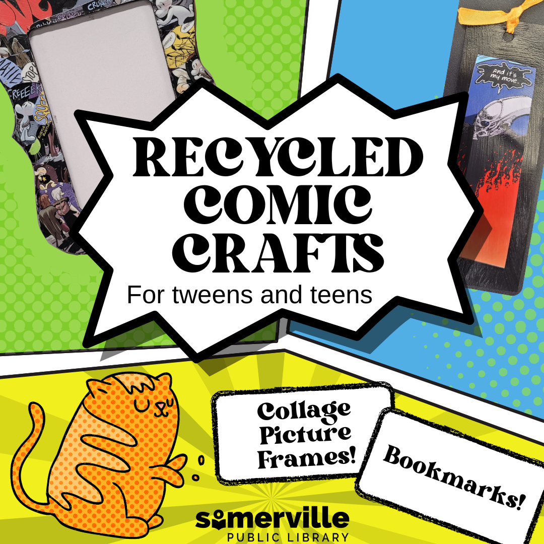 Transcript: Recycled comic crafts for teens and tweens. With collage picture frames and bookmarks.
