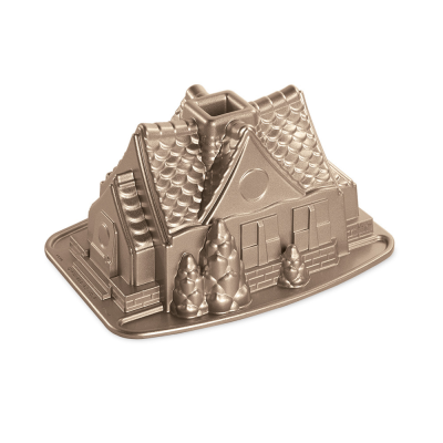A photo of a cottage-shaped cake mould. Includes link to the item on our catalog (opens in new tab).