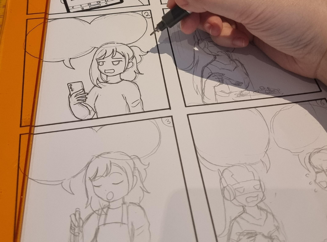 Photograph of various colored yarn stacked on top of one another