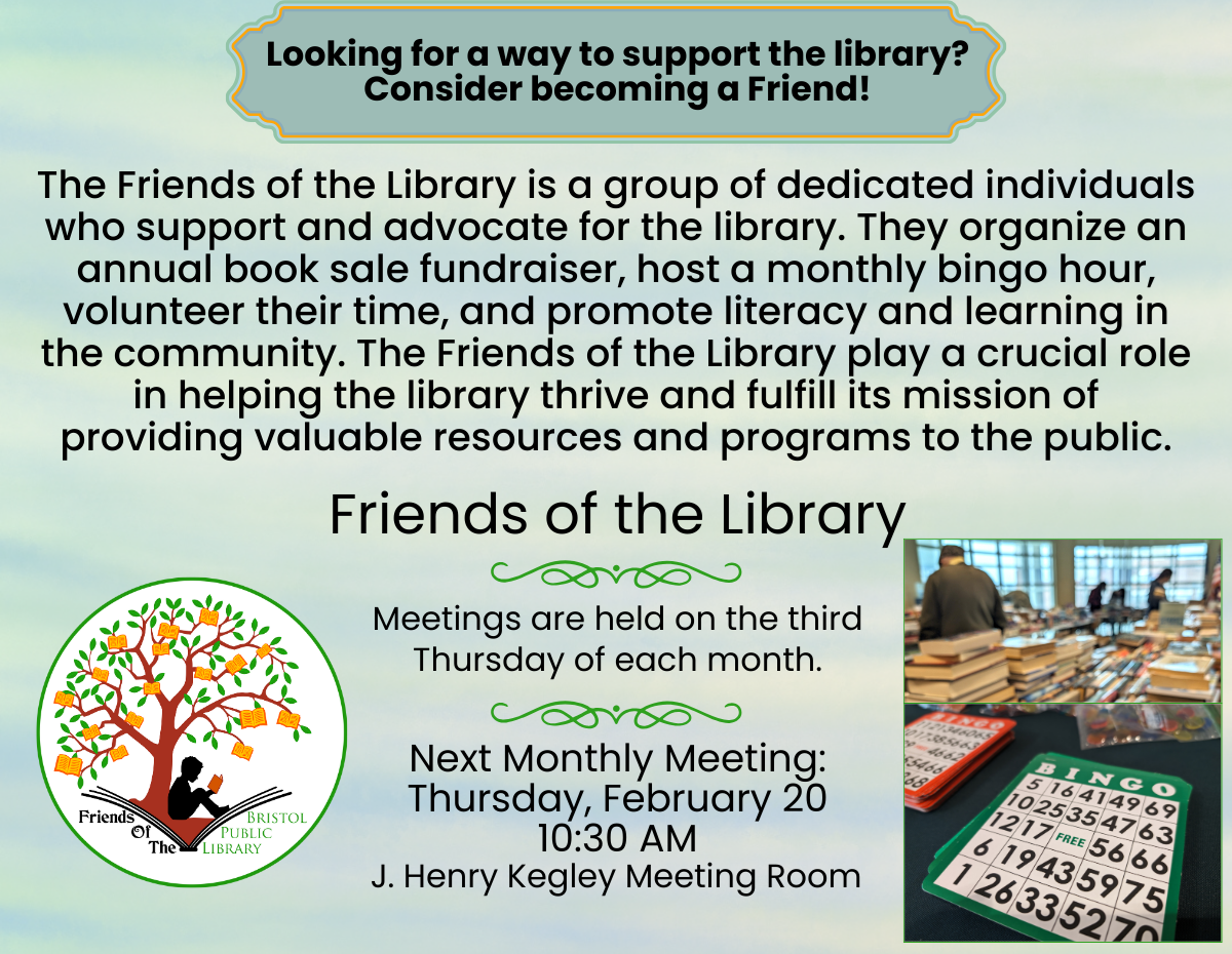 Bristol Public Library: Bookends February Newsletter