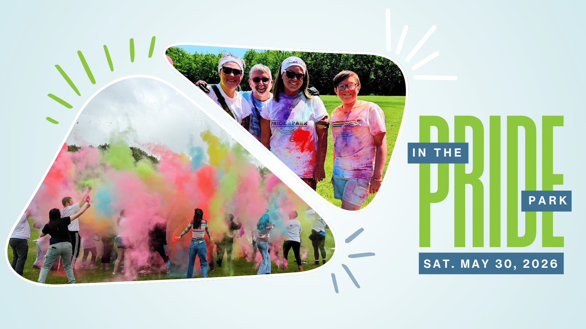 people throwing color powder in the air