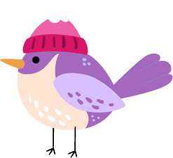 Icons - Winter Bird - Purple