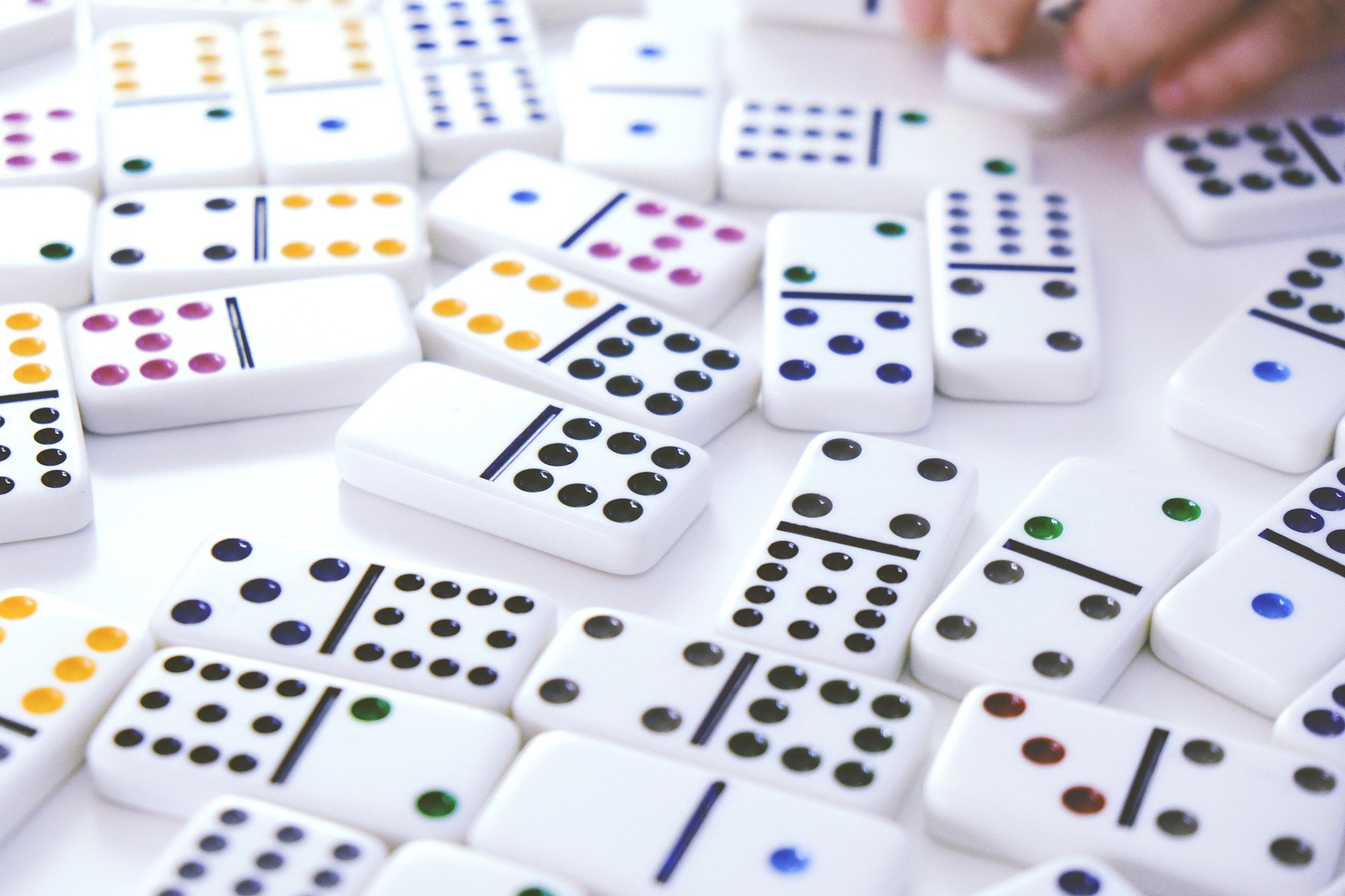 Close Up of Dominoes Game
