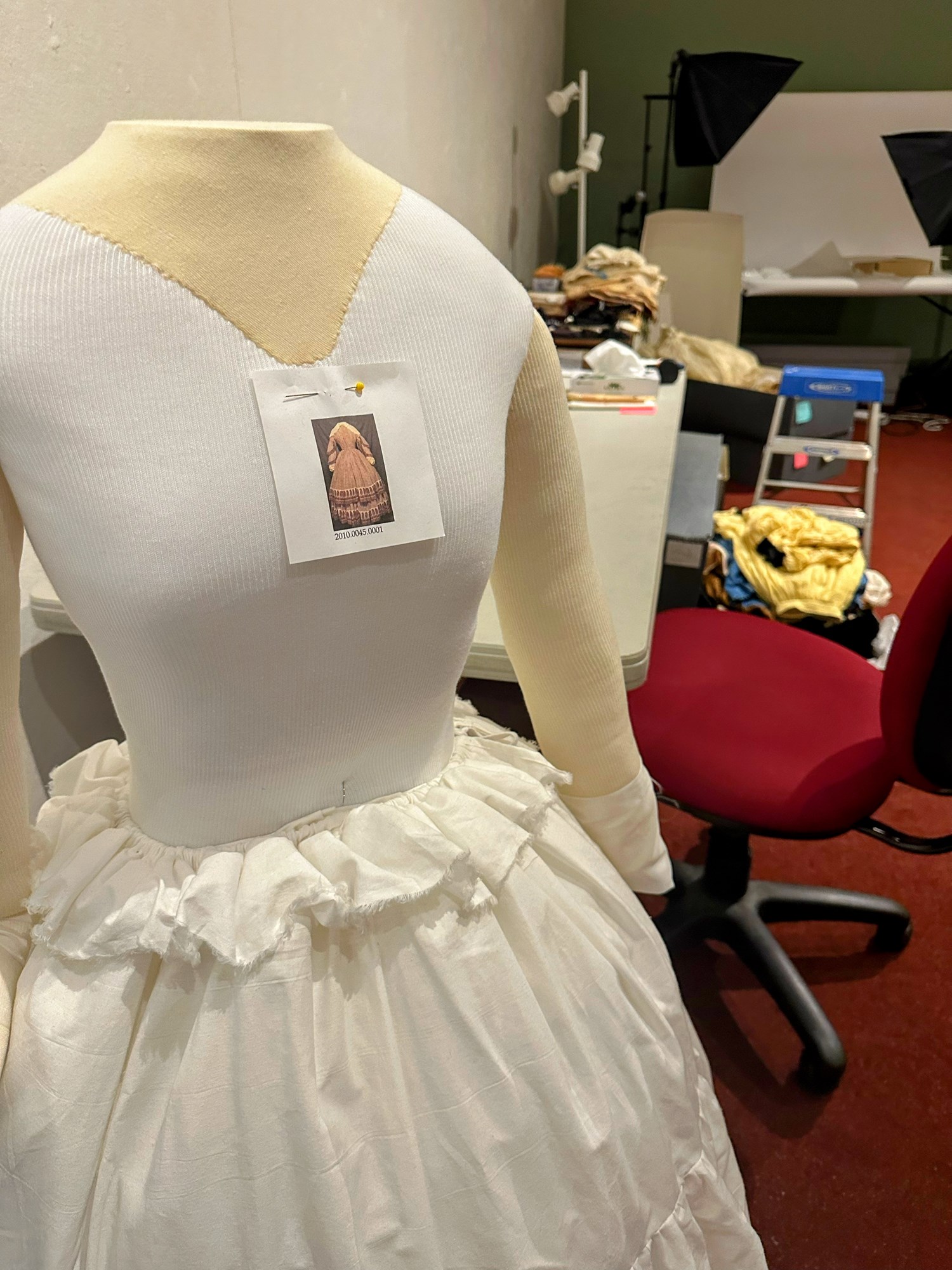 white dress on dummy