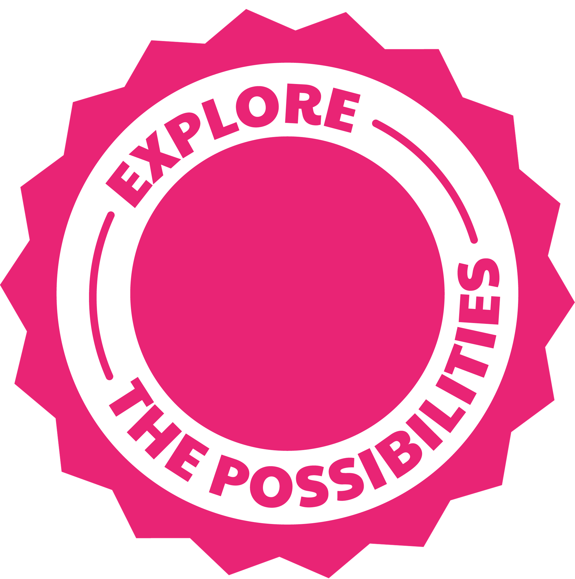 Icons - Explore the Possibilities Badge - Pink