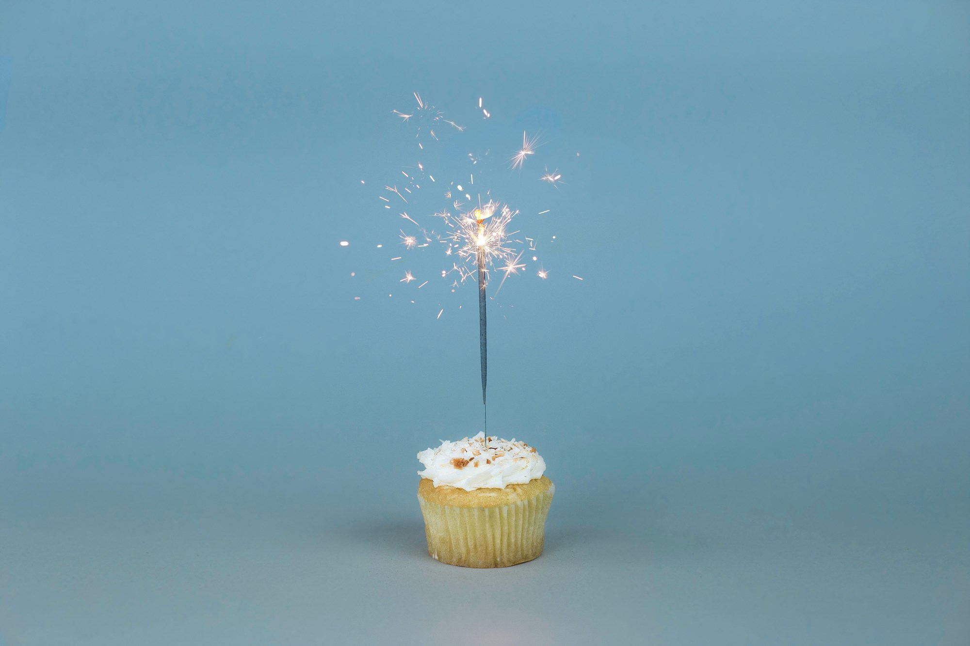 Celebrate Happy Birthday Celebration Party Sparkler on Cupcake