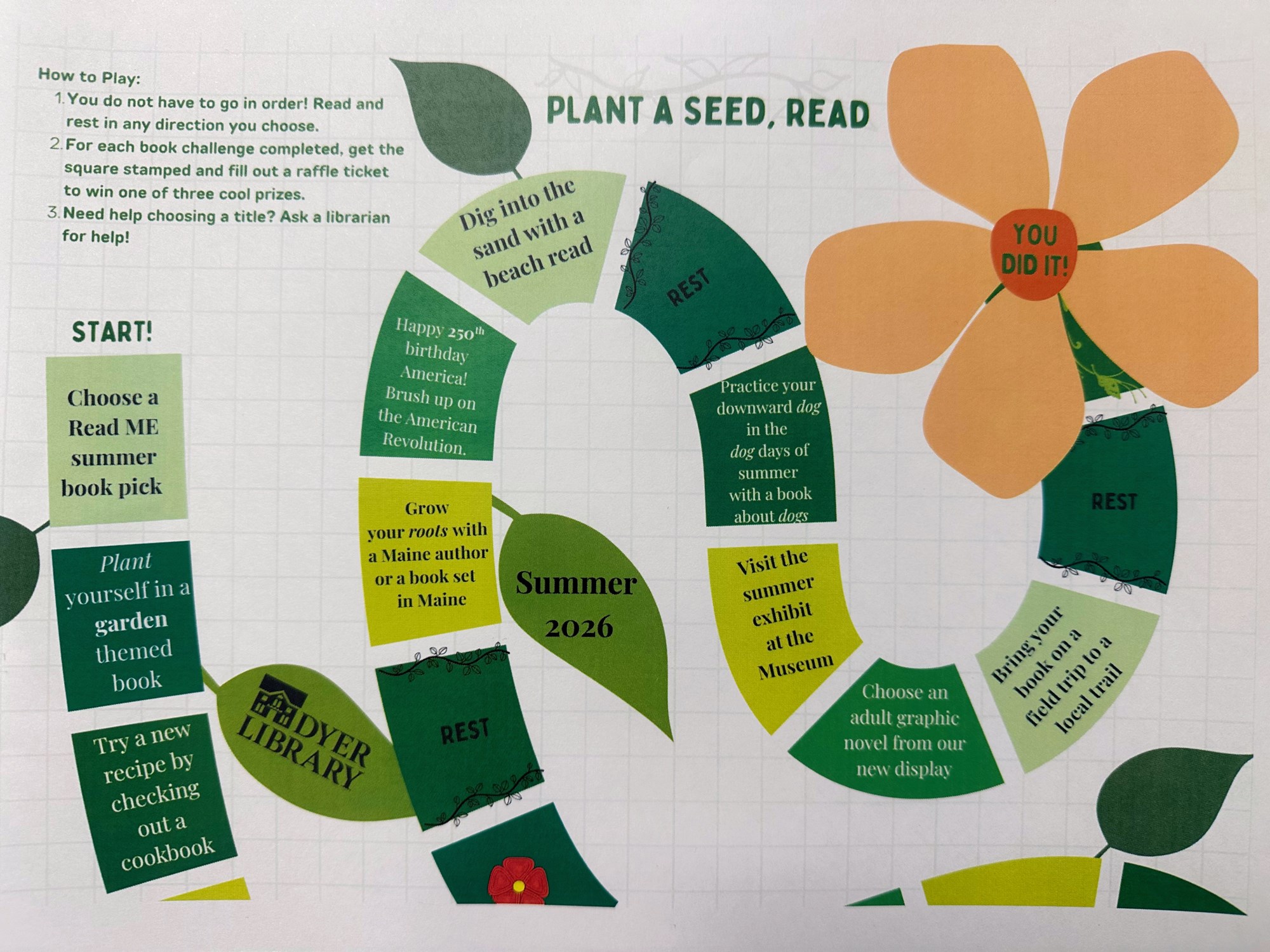 game board with flower