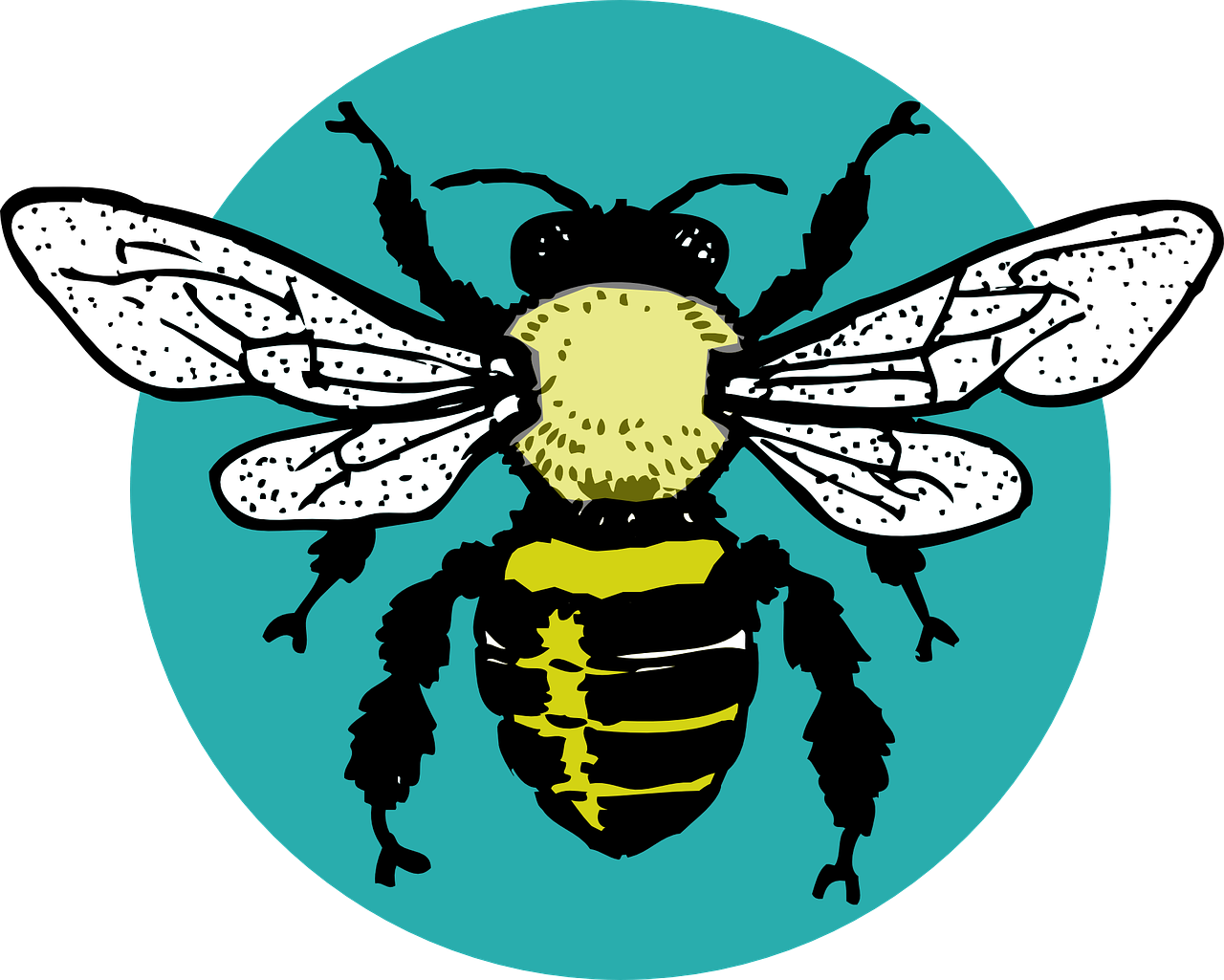 Icons bees insects bugs