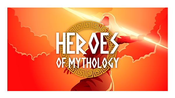Image text, ’HEROES OF MYTHOLOGY’