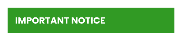 Banner text, 'IMPORTANT NOTICE'