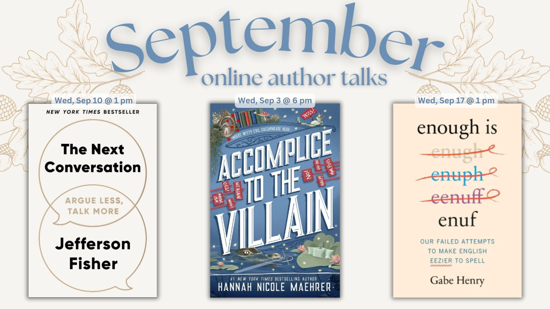 Online Author Talks