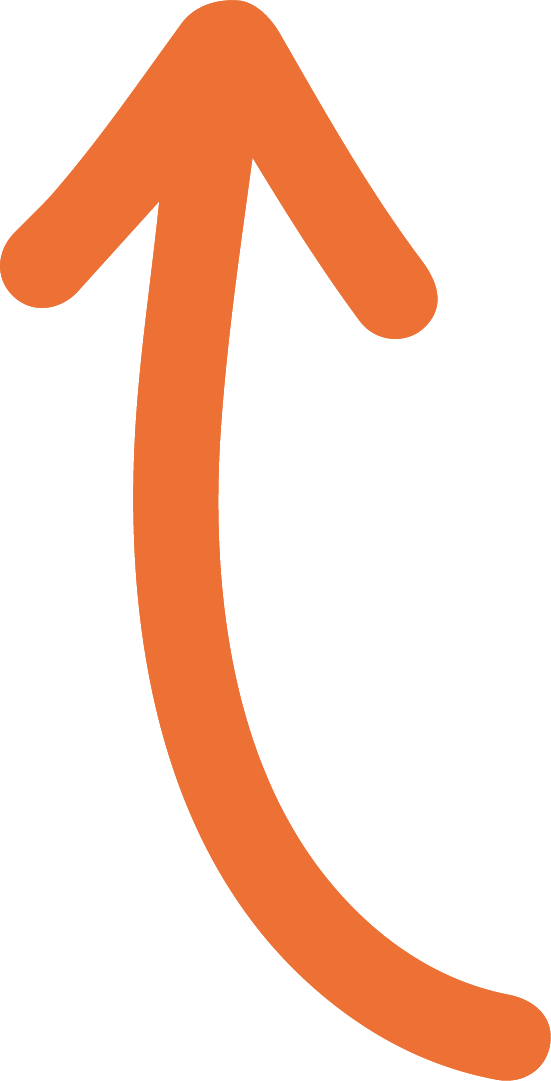 Graphic of an orange arrow