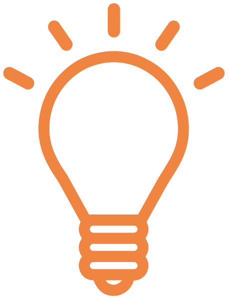 Icons - Lightbulb Outline - Orange
