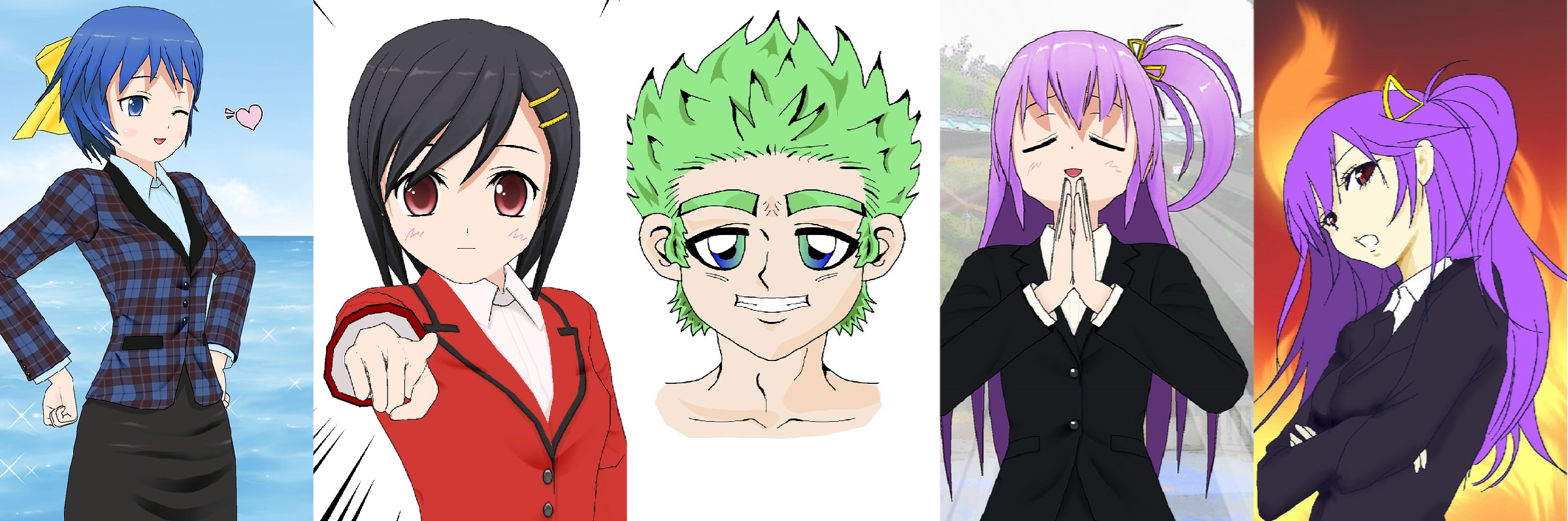 Anime Manga Art Headers Cartoons Collage 