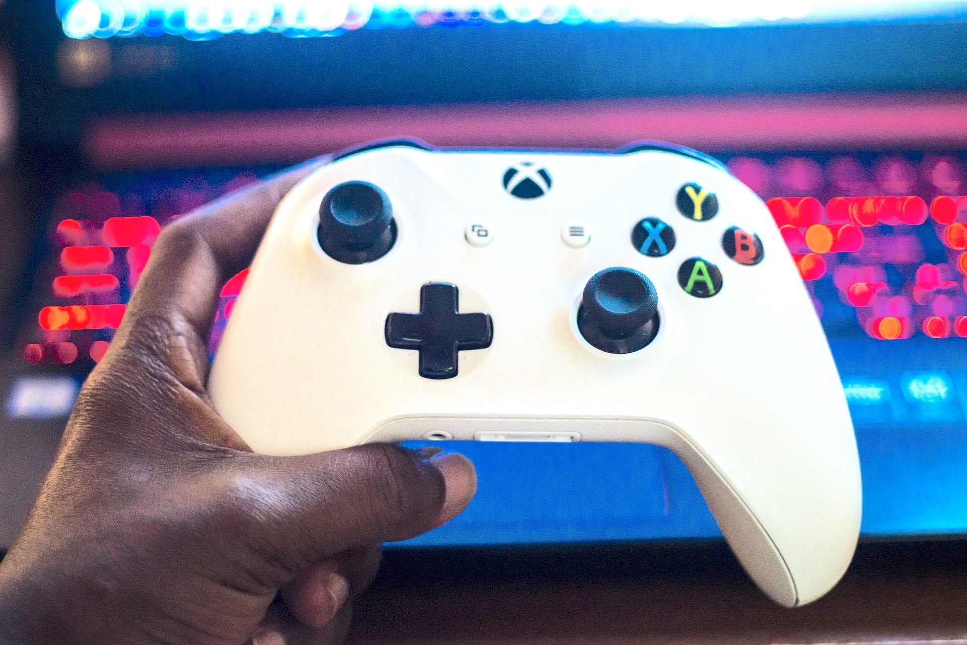 Holding Up a Gaming Controller