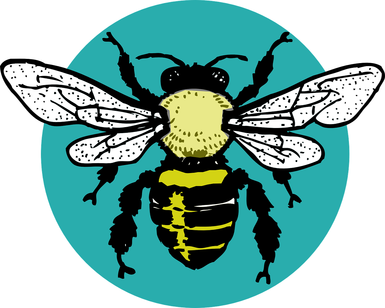 Icons bees insects bugs