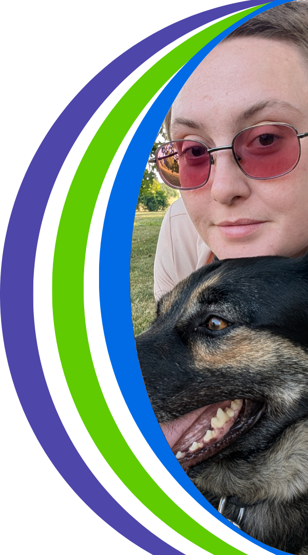 Dannie and a dog