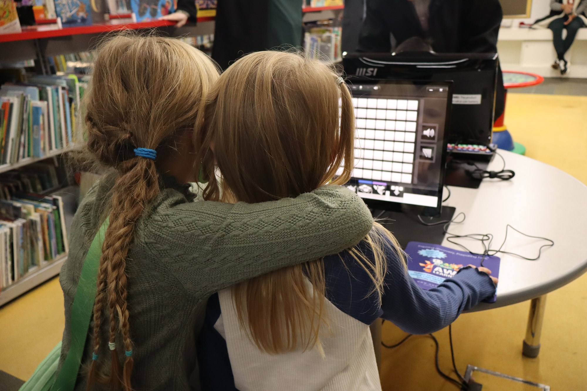 Children loving the new Early Literacy Station computers