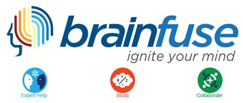Brainfuse logo. Ignite your mind. Expert Help. Study. Collaborate.