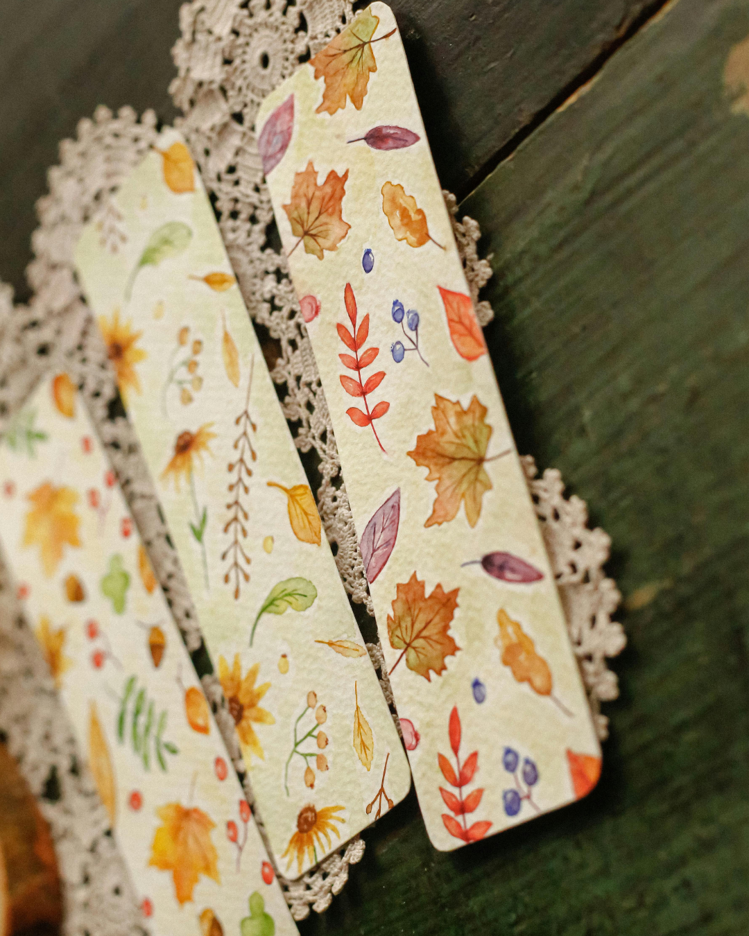 bookmarks with watercolor details