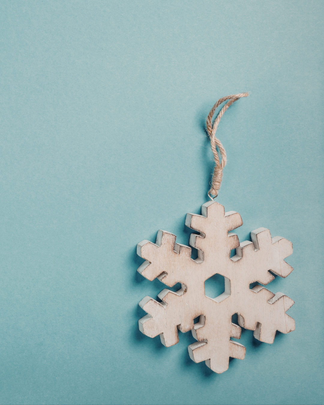 wooden snowflake ornament