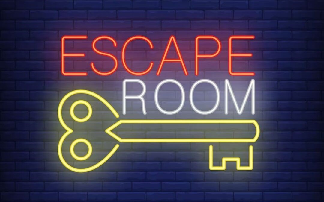 Escape room in neon