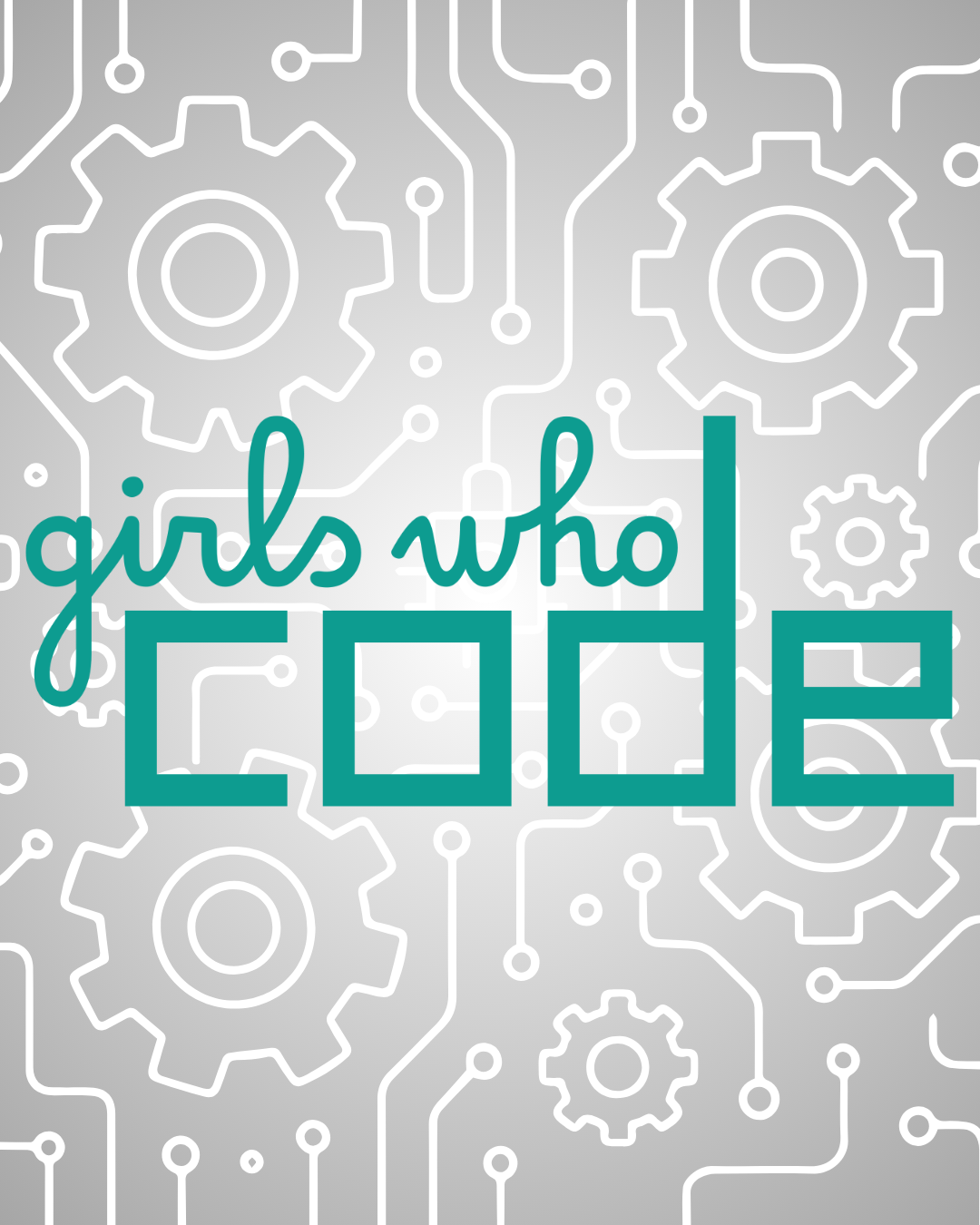 girls who code logo with circuits in background