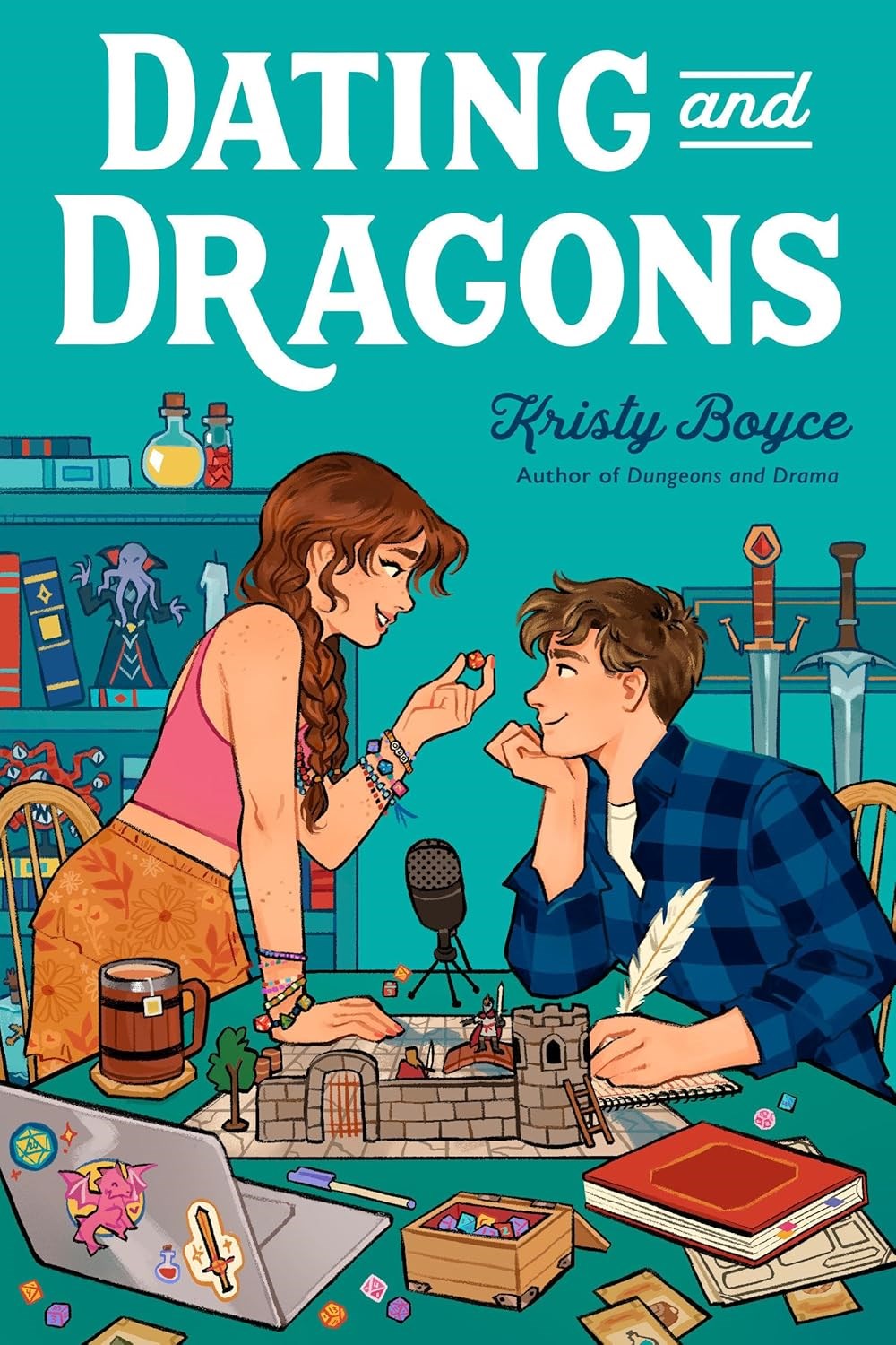 book cover for dating and dragons by kristy boyce