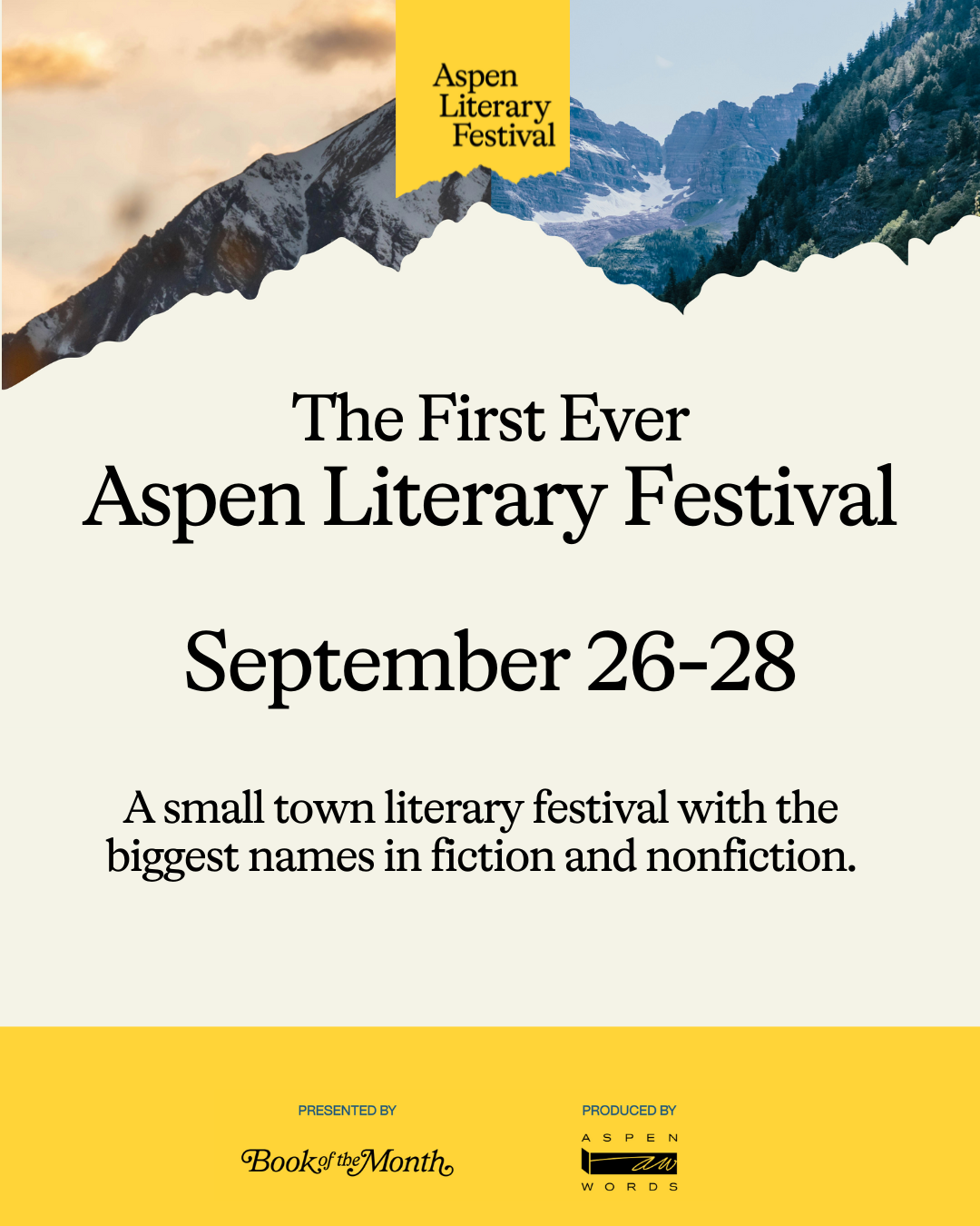 The First Ever Aspen Literary Festival