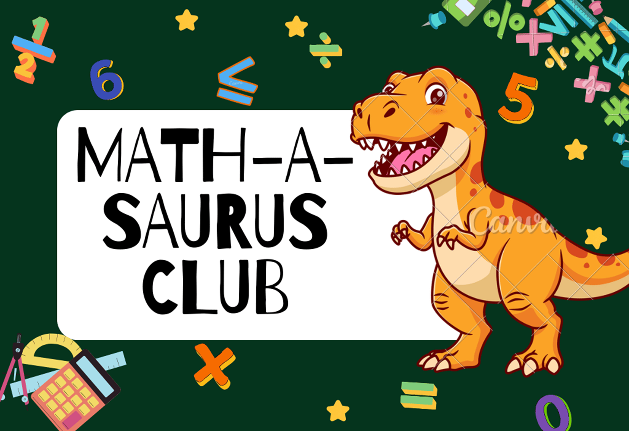 Math-a-Saurus Club with dinosaur