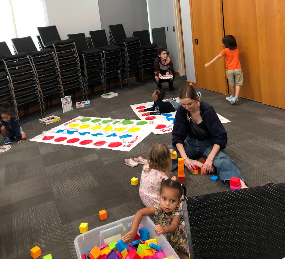 Children playing Twister