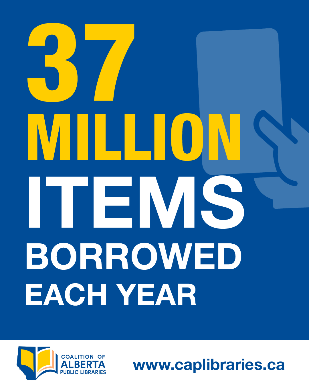 37 Million items borrowed each year. 