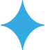 Blue Four Pointed Star