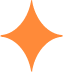 Orange Four Pointed Star