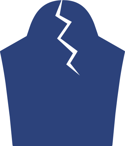 Blue Tombstone with Crack