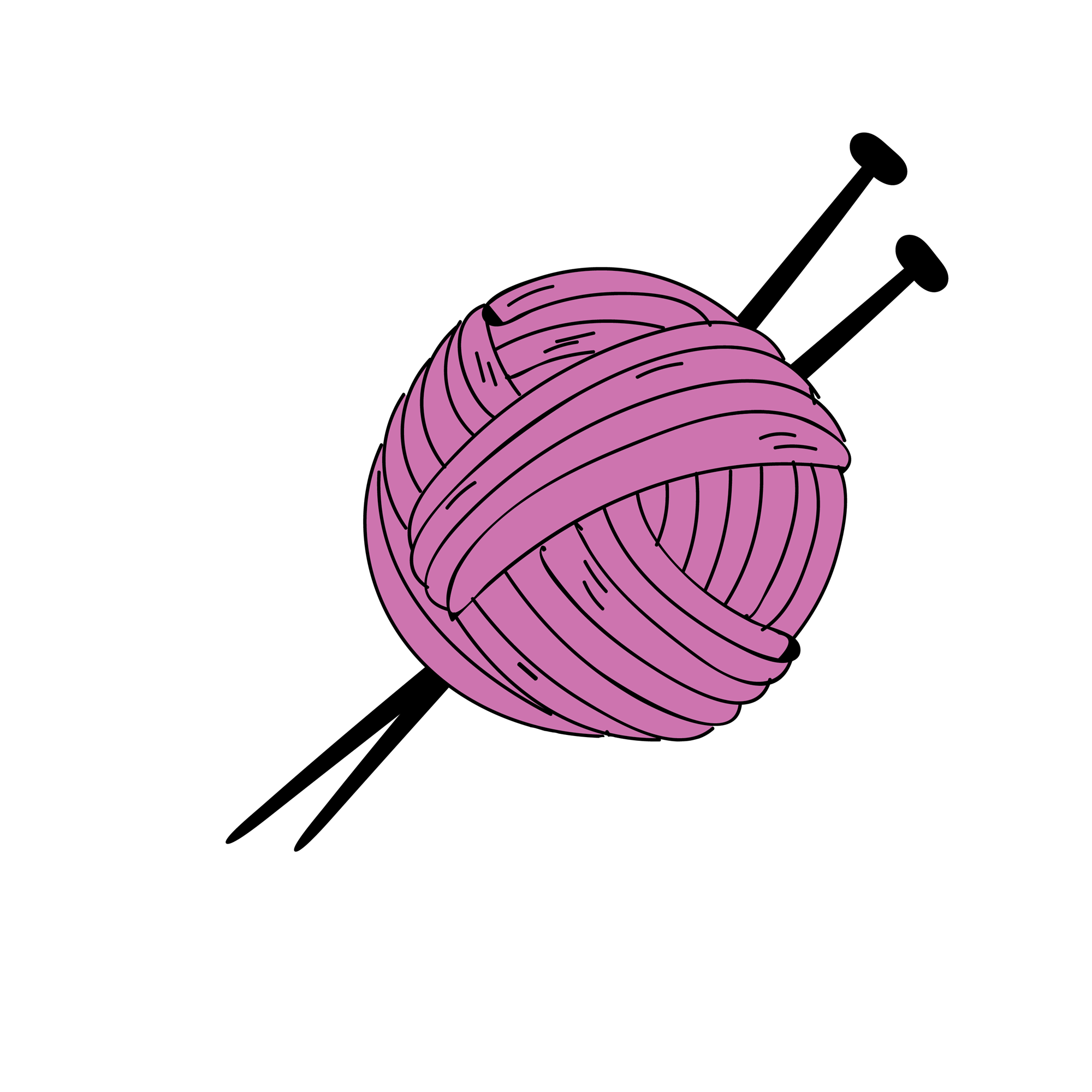 Icons - Ball Yarn - Purple Black