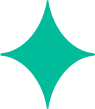 Green Four Pointed Star